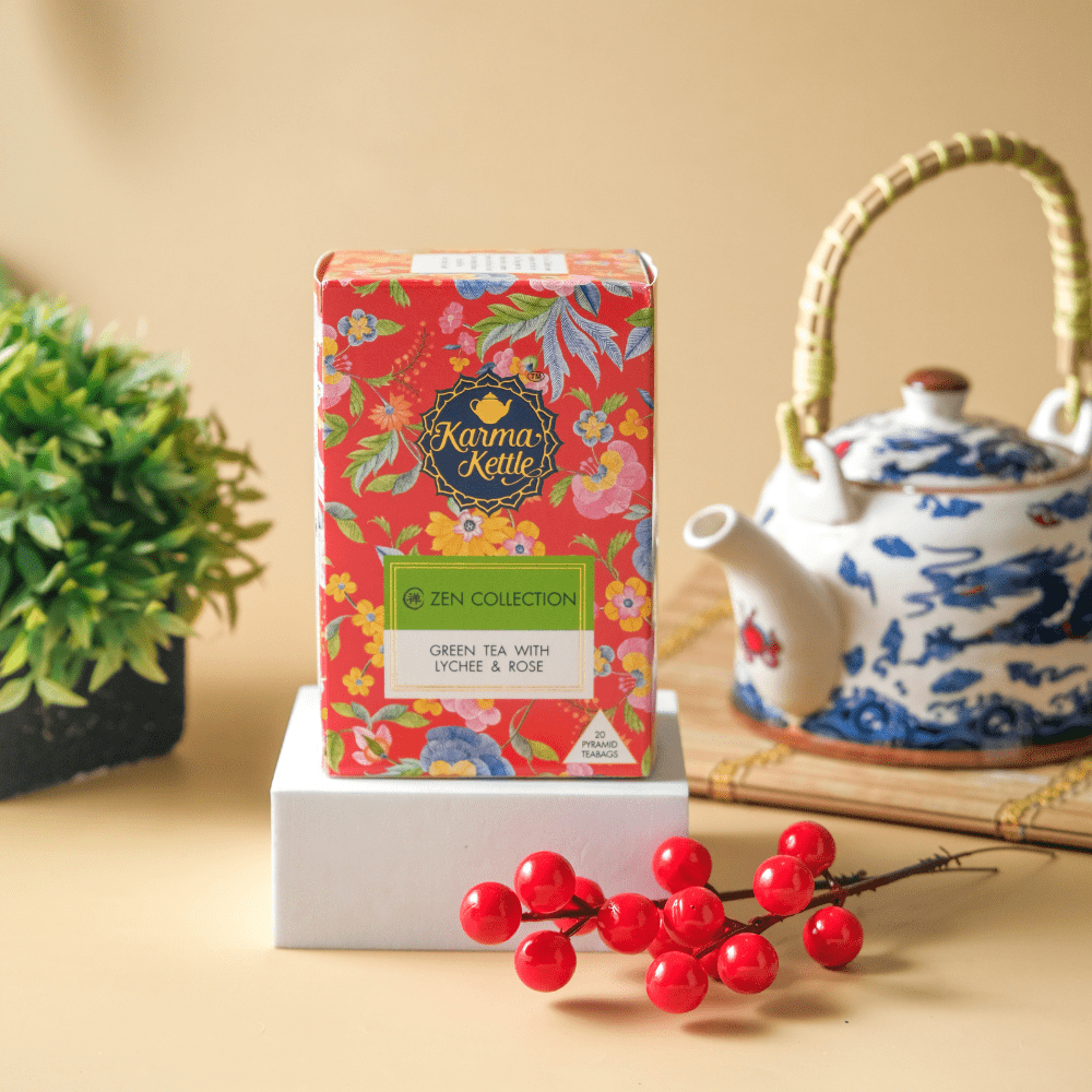 Rose green tea with lychee- Zen Collection – Karma Kettle Teas