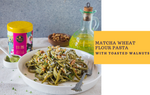 Vanilla Matcha Wheat Flour Pasta With Toasted Walnuts