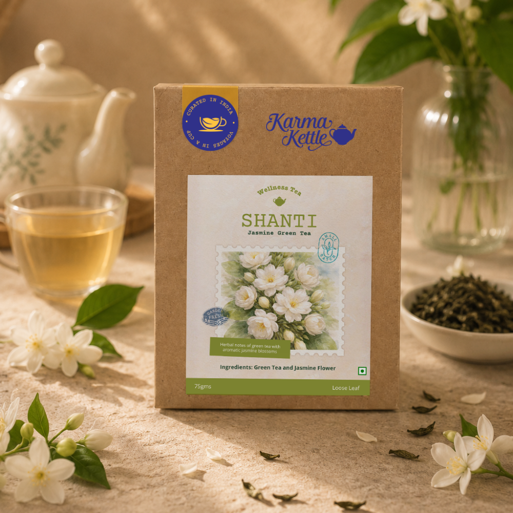 Green tea with jasmine- Shanti – Karma Kettle Teas