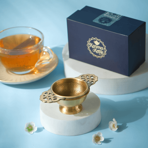 Brass Flower Tea Strainer | Floral Tea Infuser