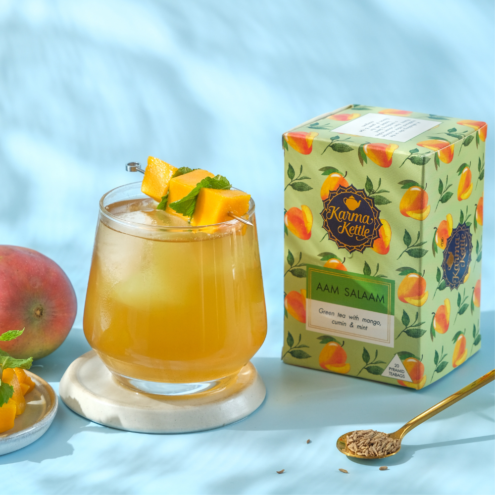 Buy Mango Flavoured Green Tea - Aam Salaam – Karma Kettle Teas