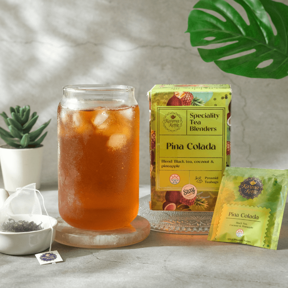 Pina Colada Iced Tea Bags | Flavoured Black Tea – Karma Kettle Teas