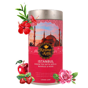 
                  
                    Load image into Gallery viewer, Hibiscus rose green tea with apple and berries
                  
                