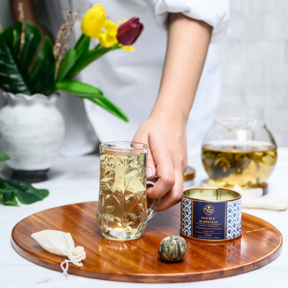 
                  
                    Load image into Gallery viewer, Jasmine, Chrysanthemum and Amaranth flowering tea
                  
                