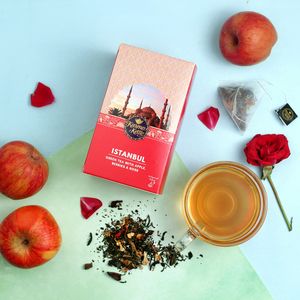 
                  
                    Load image into Gallery viewer, Hibiscus rose green tea with apple and berries
                  
                