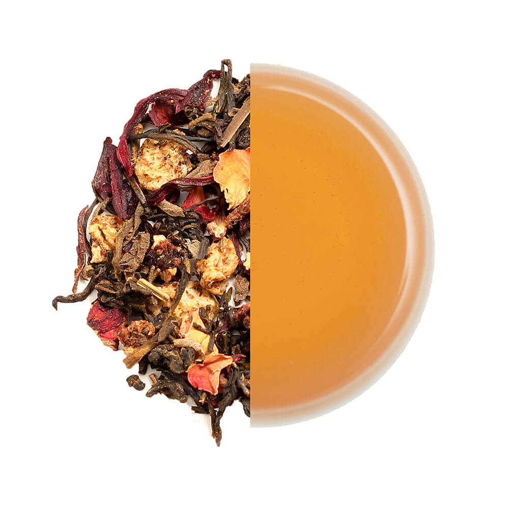 
                  
                    Load image into Gallery viewer, Hibiscus rose green tea with apple and berries
                  
                