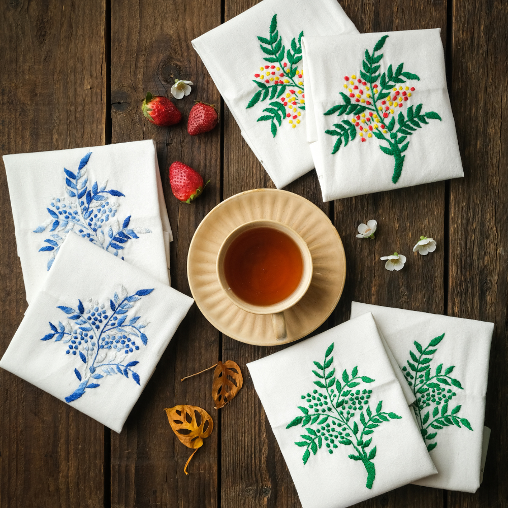 
                  
                    Load image into Gallery viewer, Hand Embroidered Tea Towels - Set of 2
                  
                