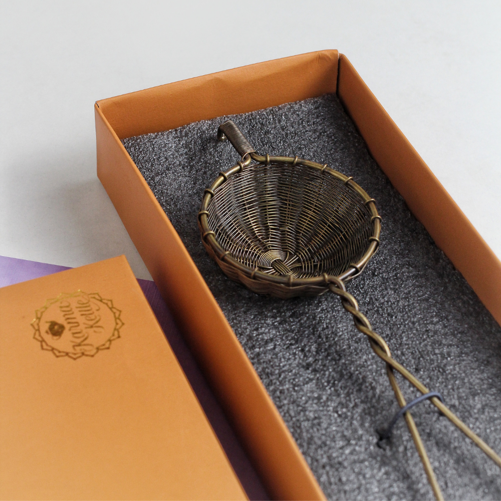 Brass Antique Tea Strainer Karma Kettle Teas
