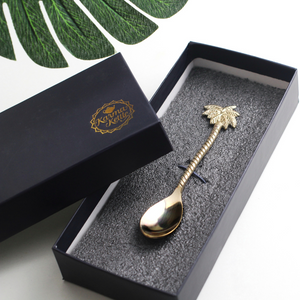
                  
                    Load image into Gallery viewer, Brass Tea Spoon - Coconut Tree End
                  
                