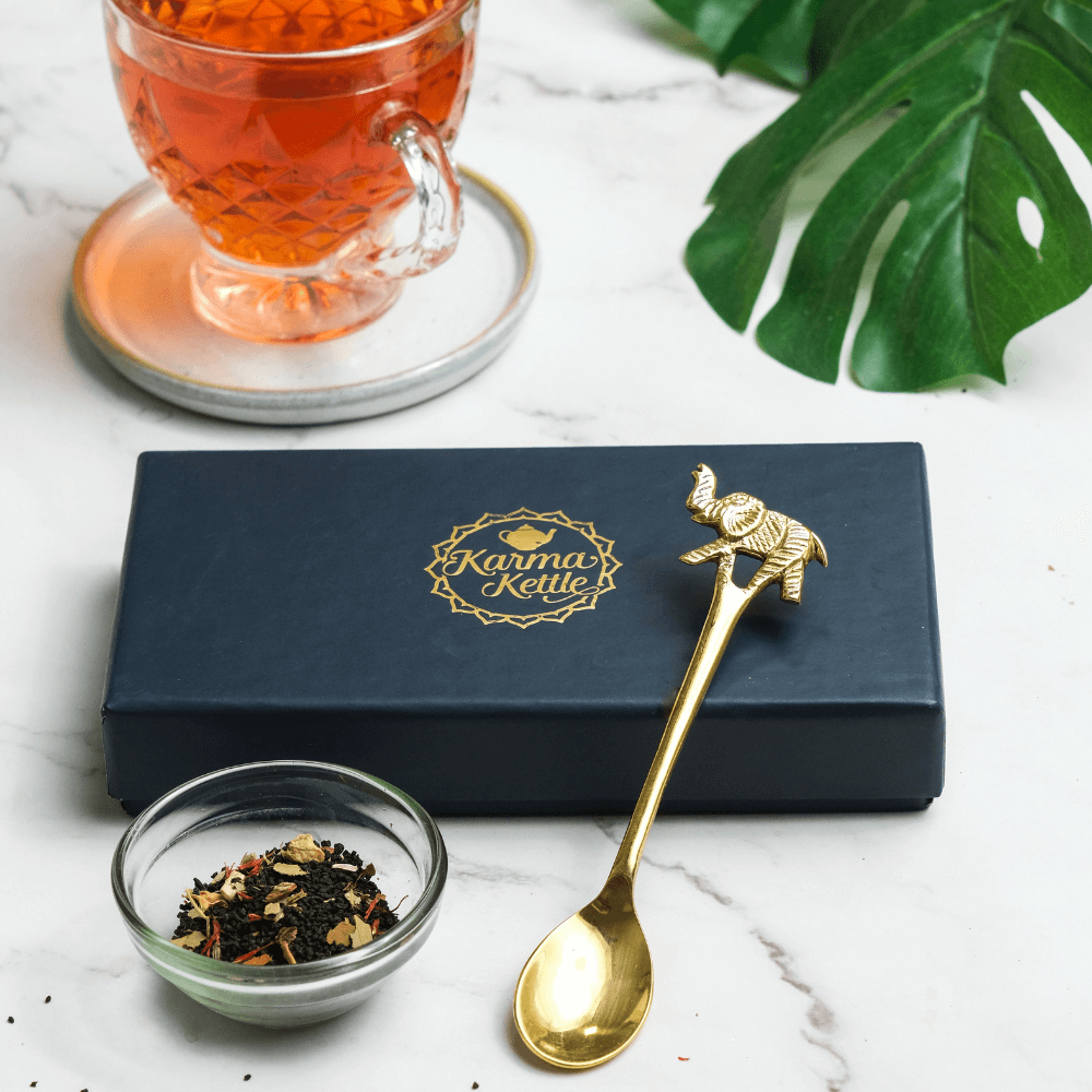 Brass Tea Spoon - Elephant End