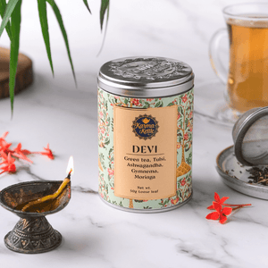 
                  
                    Load image into Gallery viewer, Tulsi green tea with ashwagandha, gymnema and moringa
                  
                