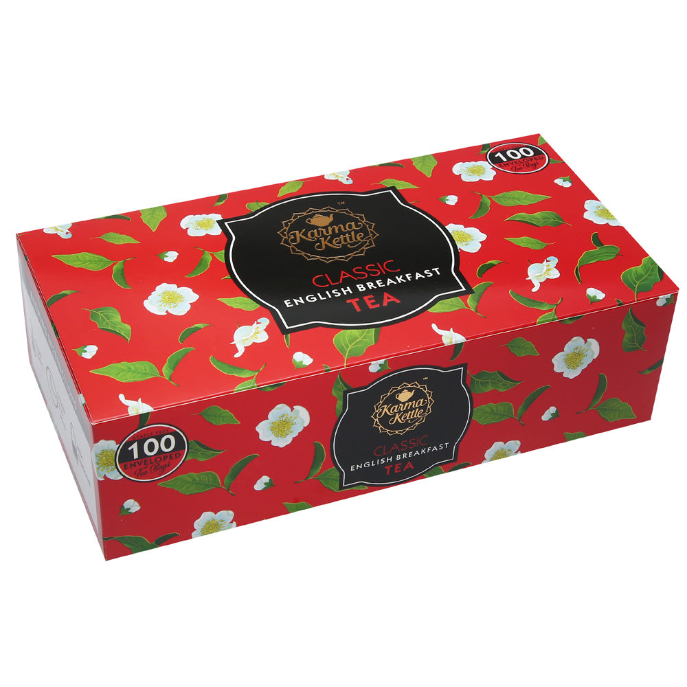 English Breakfast Tea- Box of 100 teabags – Karma Kettle Teas